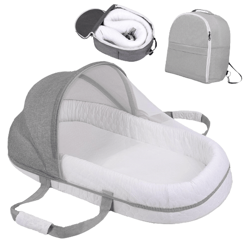PIMKO Babynest met ruches babynestje voor baby's, knuffelnest, babycocon voor zuigelingen en pasgeborenen, 100% katoen, nestje voor thuis of als babynest, 55 x 90 cm (beige PIMKO Babynest met ruches babynestje voor baby's, knuffelnest, babycocon voor zuigelingen en pasgeborenen, 100% katoen, nestje voor thuis of als babynest, 55 x 90 cm (beige