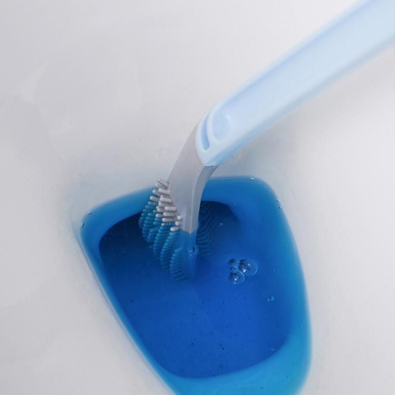 ScrubEase | zachte rubberen toiletborstel met lange steel | 50% KORTING