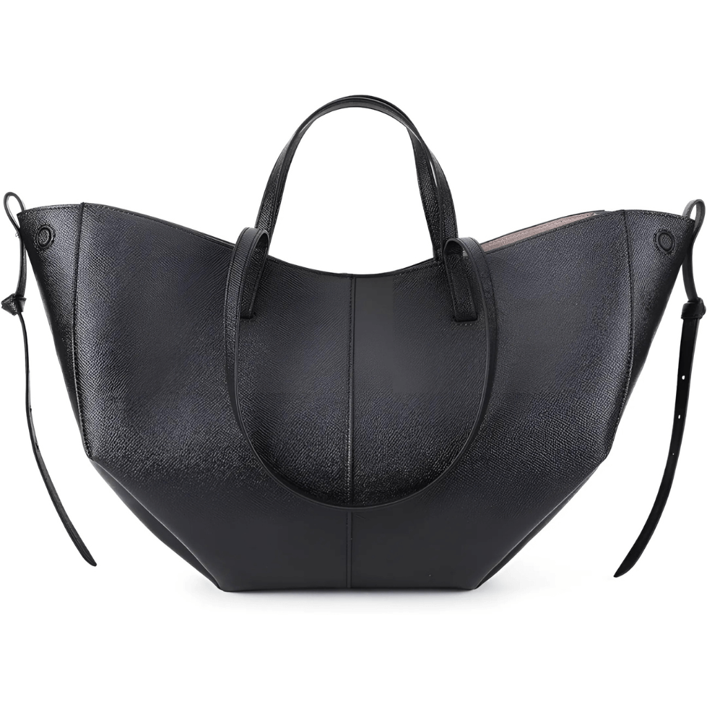 Crossbody Tas van Leder met Dubbelen Handvatten