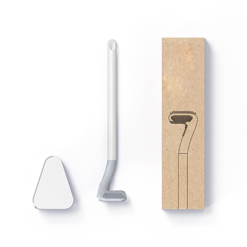 ScrubEase | zachte rubberen toiletborstel met lange steel | 50% KORTING