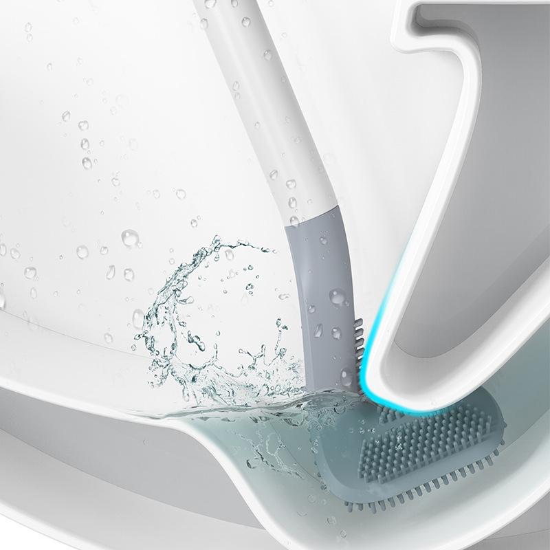 ScrubEase | zachte rubberen toiletborstel met lange steel | 50% KORTING