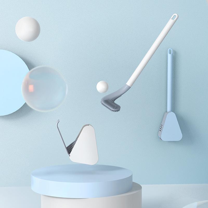 ScrubEase | zachte rubberen toiletborstel met lange steel | 50% KORTING