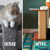 Corner End Table with Cat Scratch Panel