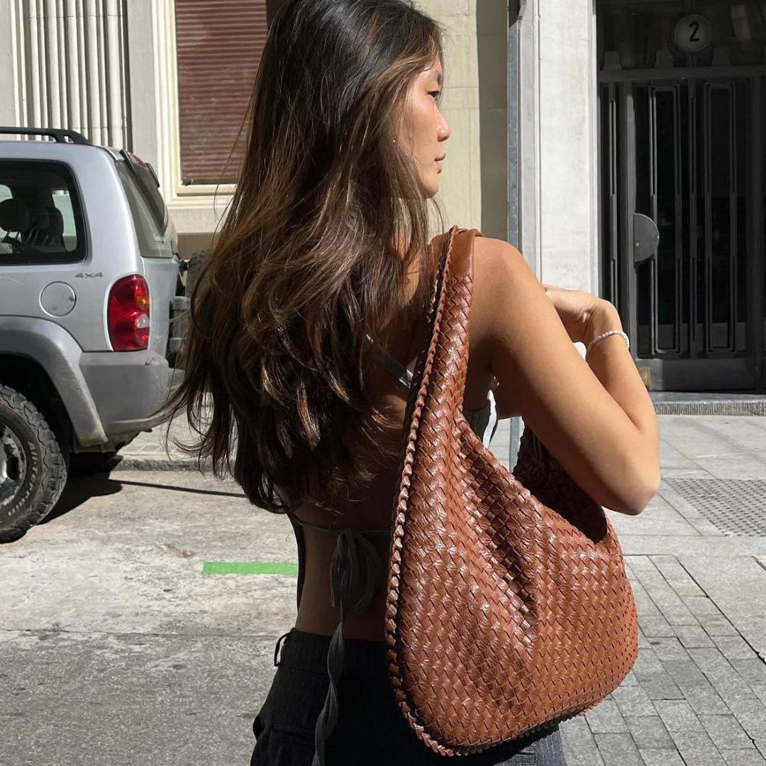 Sienna - Minimalistische Vegan Leren Hobo Tas