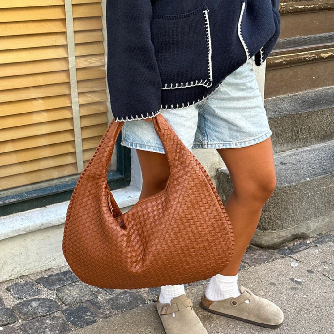 Sienna - Minimalistische Vegan Leren Hobo Tas