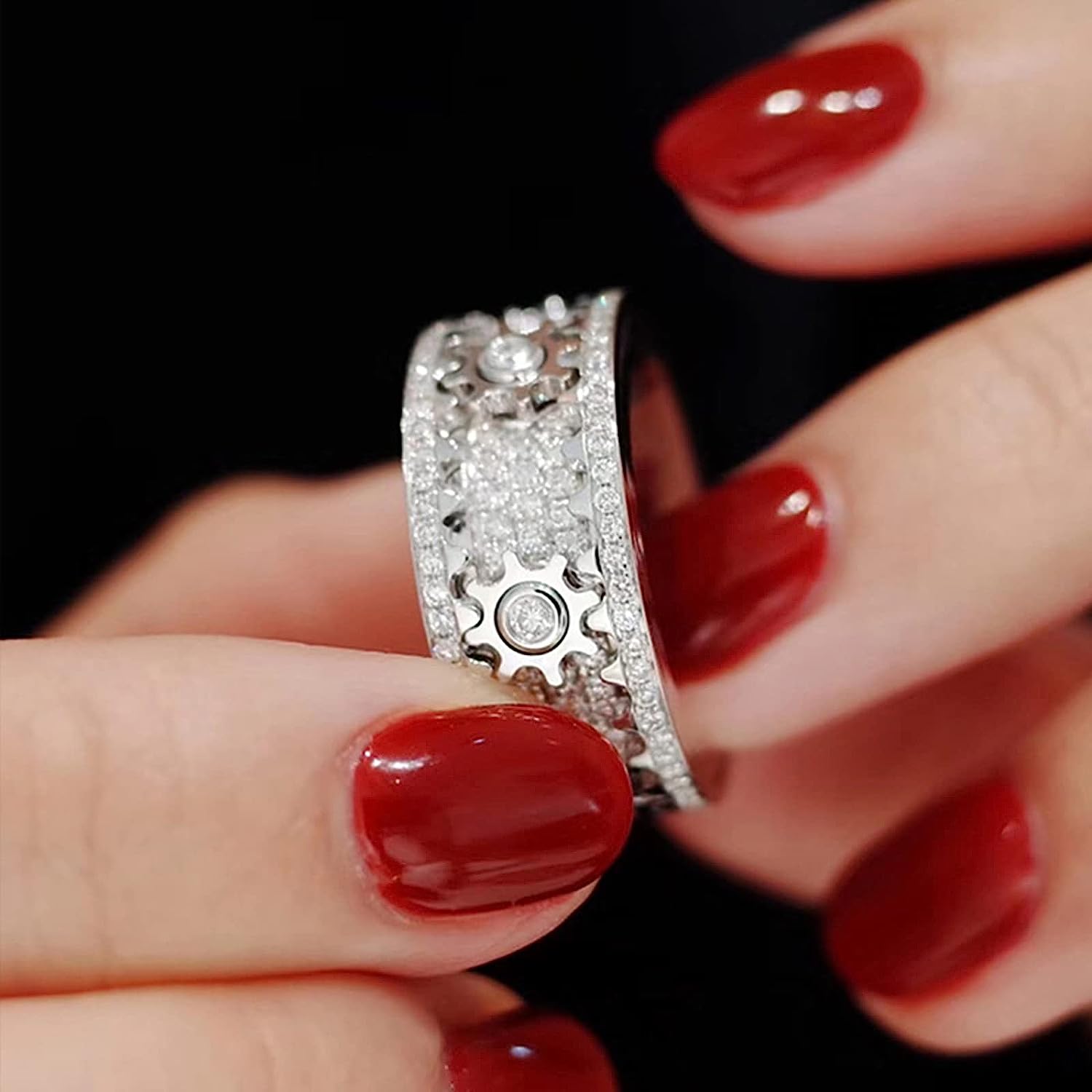 Rotexa- Unisex Ring Zircon Rotating Stress | 50% KORTING