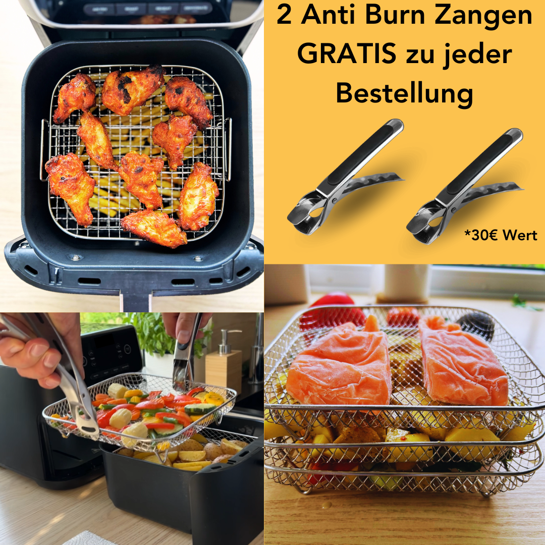 Layera- roestvrij stalen Air Fryer rek | 1+2 GRATIS