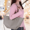 Crossbody Tas van Leder met Dubbelen Handvatten
