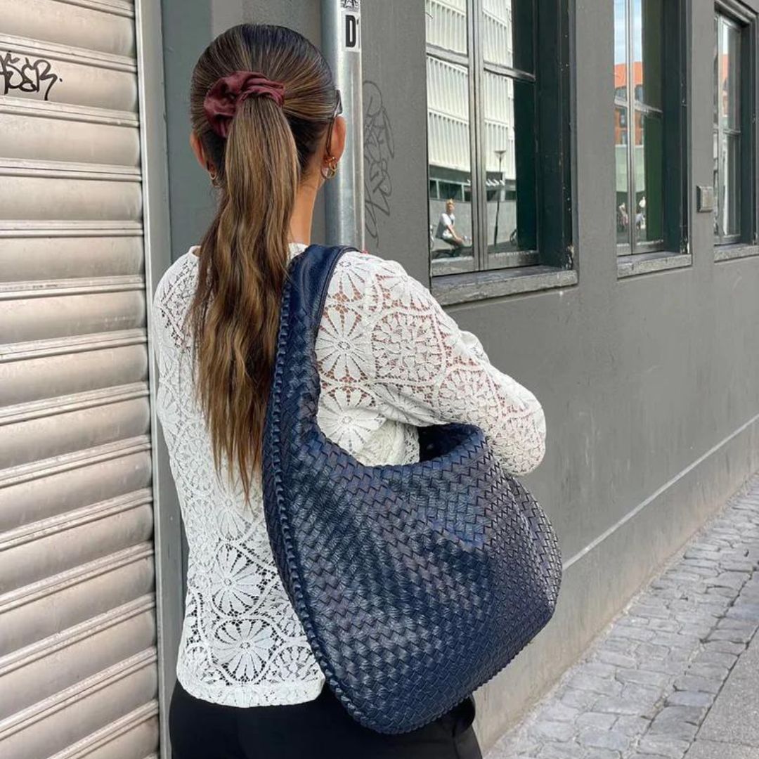 Sienna - Minimalistische Vegan Leren Hobo Tas