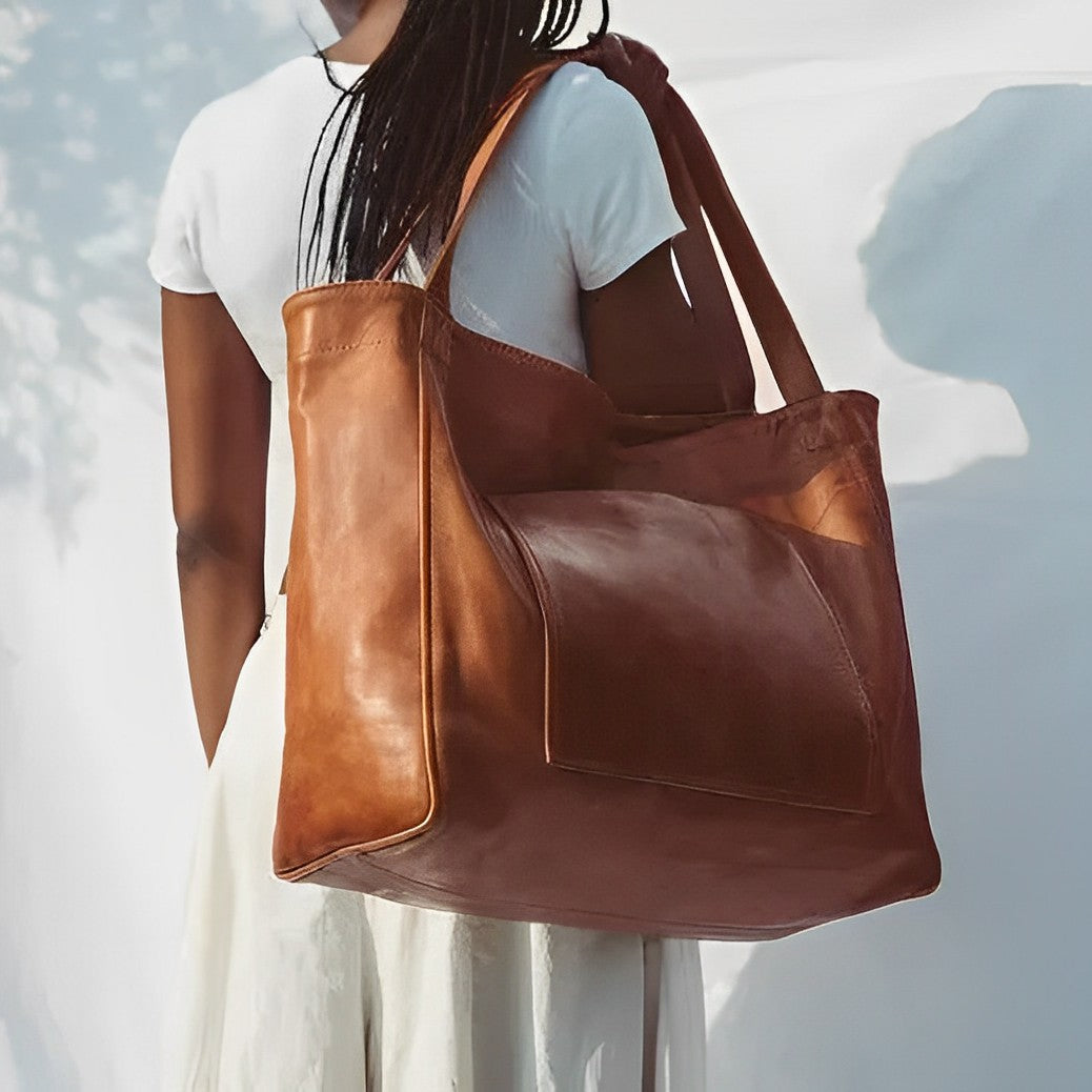 Livia- Vintage oversized schoudertas voor dagelijks gebruik