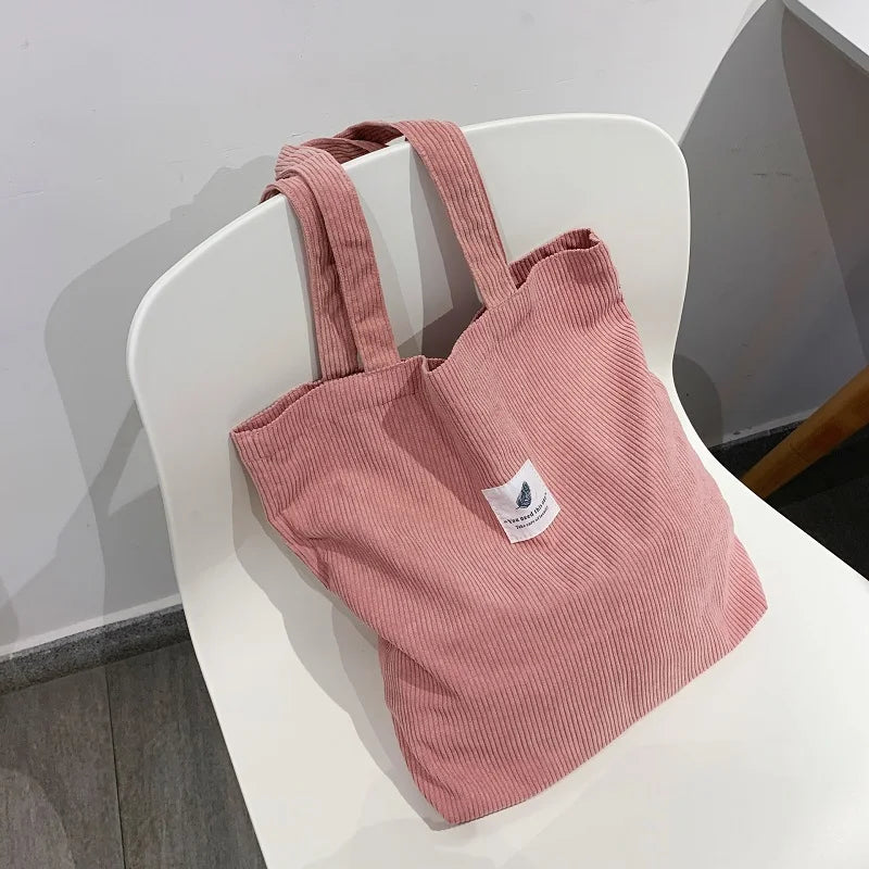 Elegante Corduroy Chic Handtas
