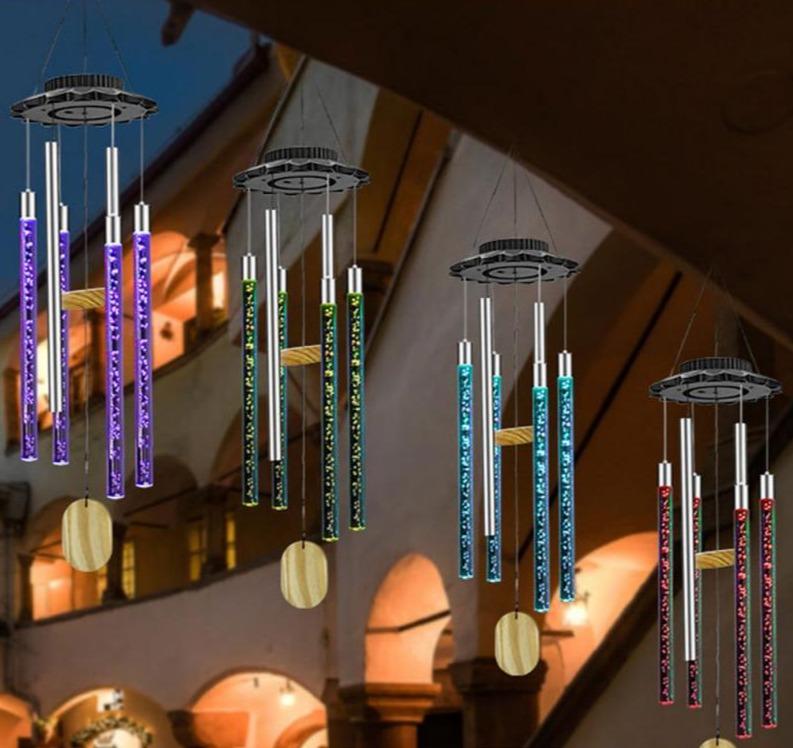 Lumora- Solar Led windgong met kleuren