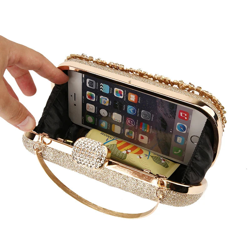 GoldenGlam Diamanten Clutch