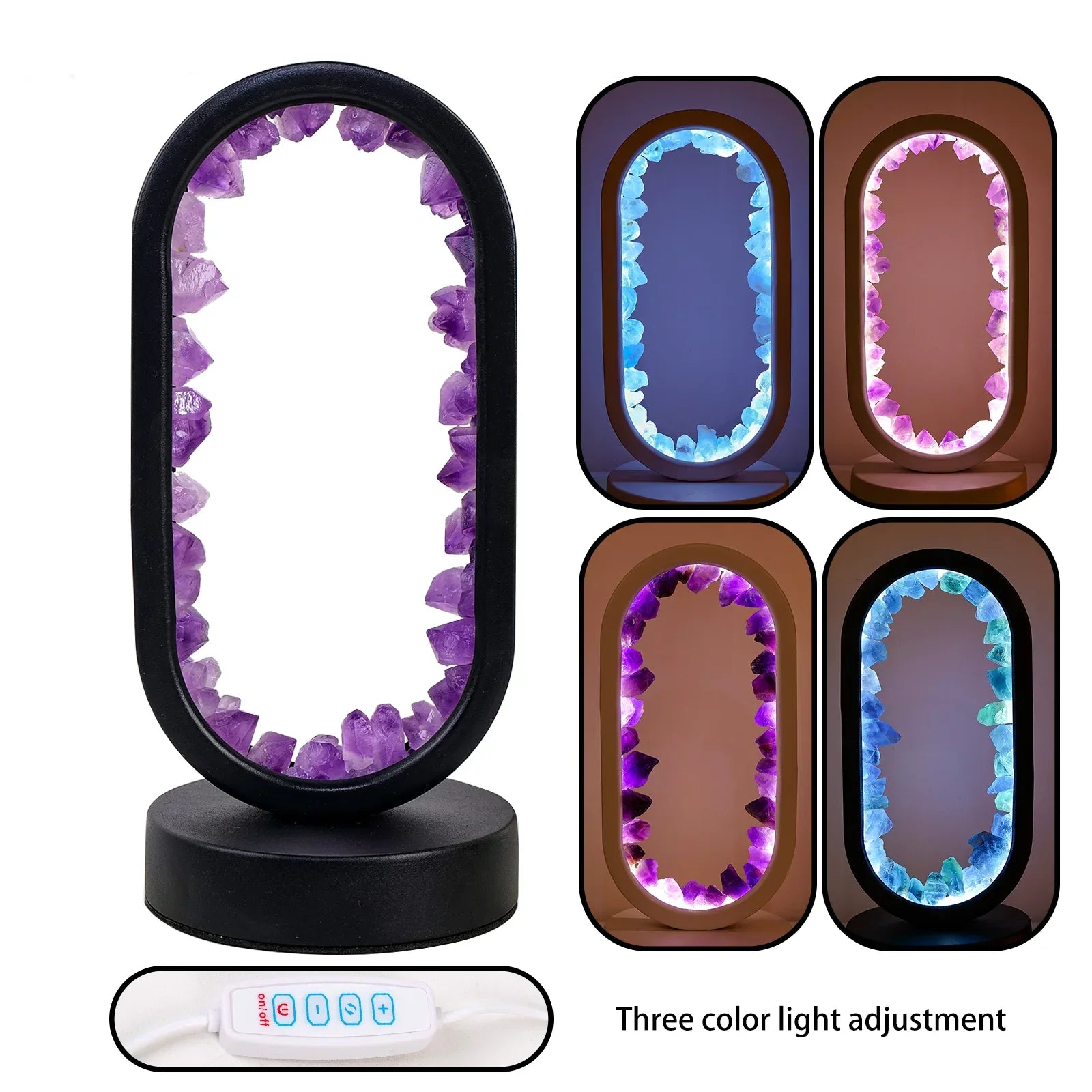 Glowzen | Natuurlijke kalmerende amethist kalmte lamp | 50% KORTING