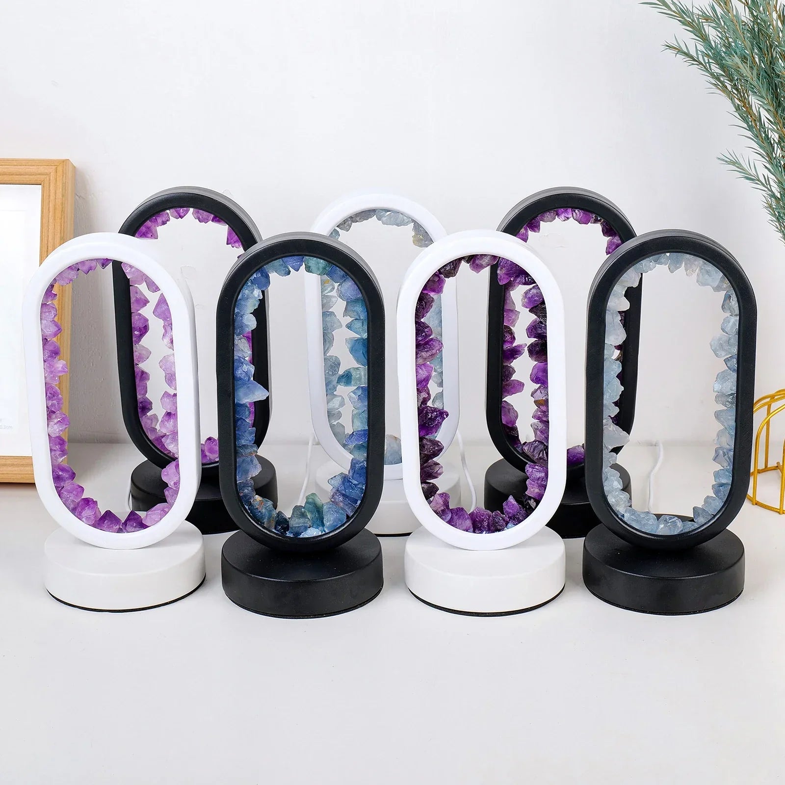 Glowzen | Natuurlijke kalmerende amethist kalmte lamp | 50% KORTING