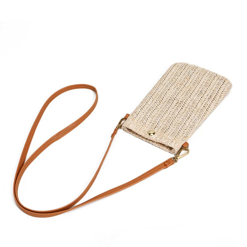 Solis Mode  Zomerse Stro Geweven Clutch