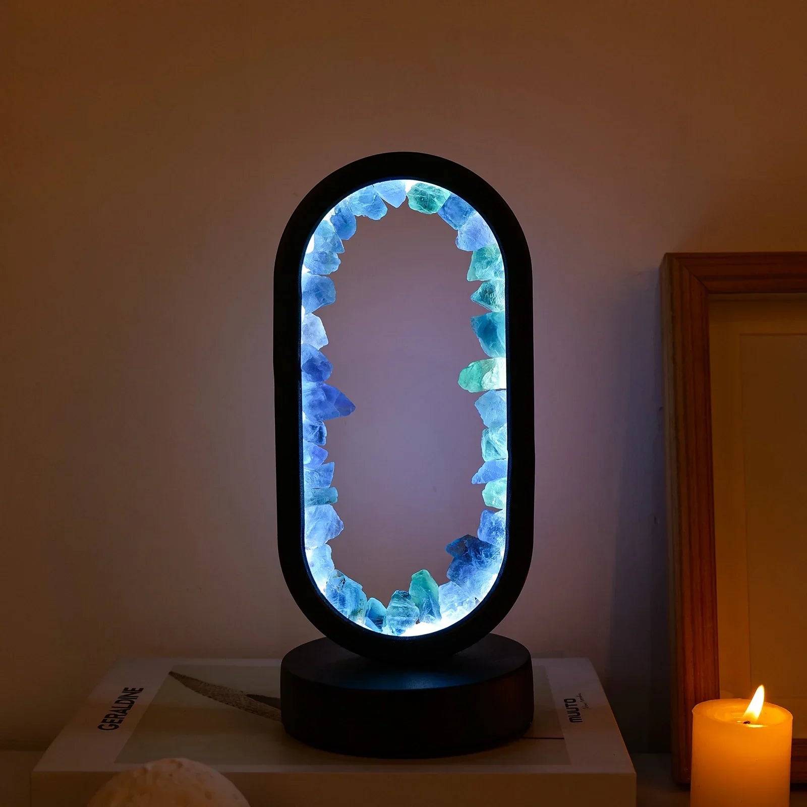 Glowzen | Natuurlijke kalmerende amethist kalmte lamp | 50% KORTING