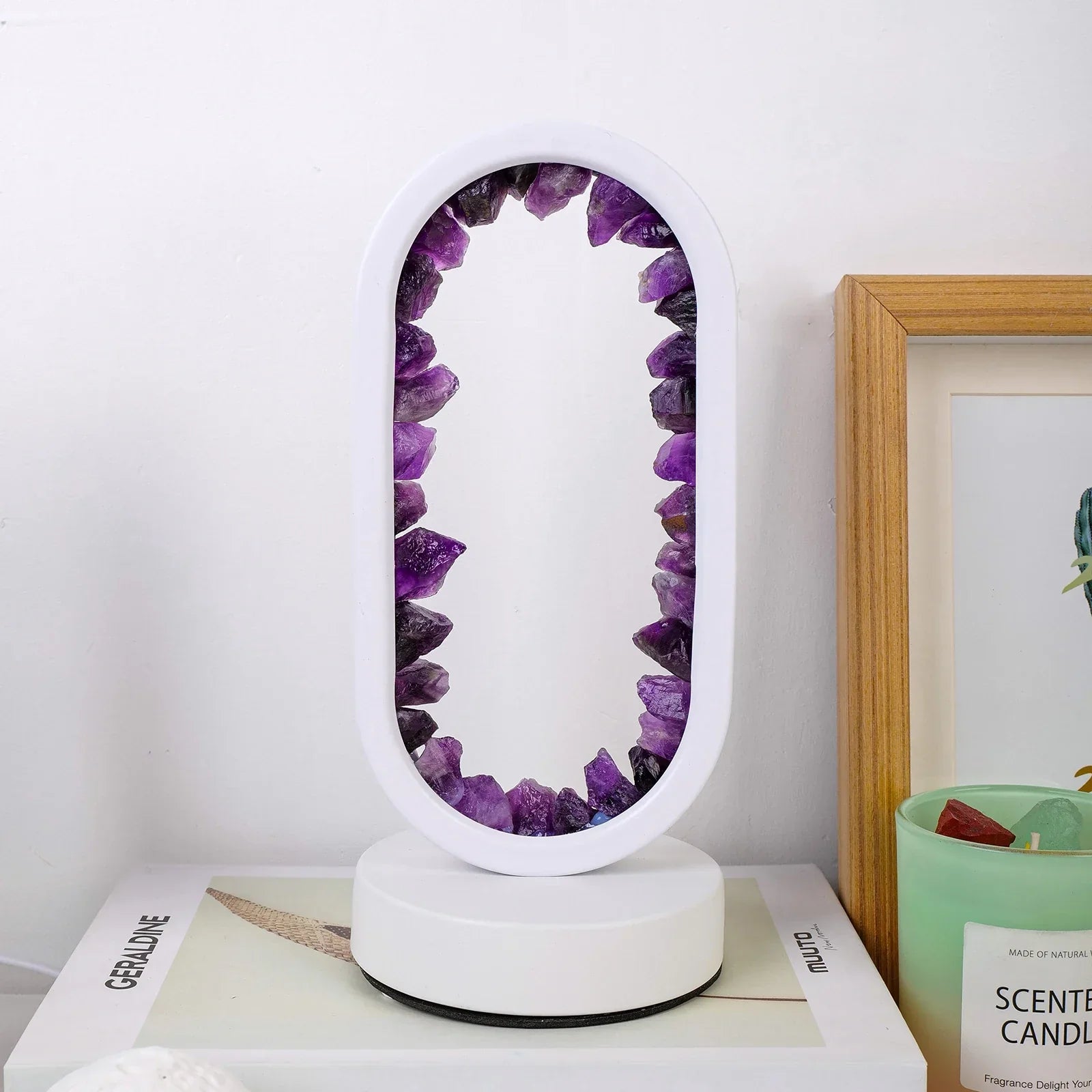 Glowzen | Natuurlijke kalmerende amethist kalmte lamp | 50% KORTING