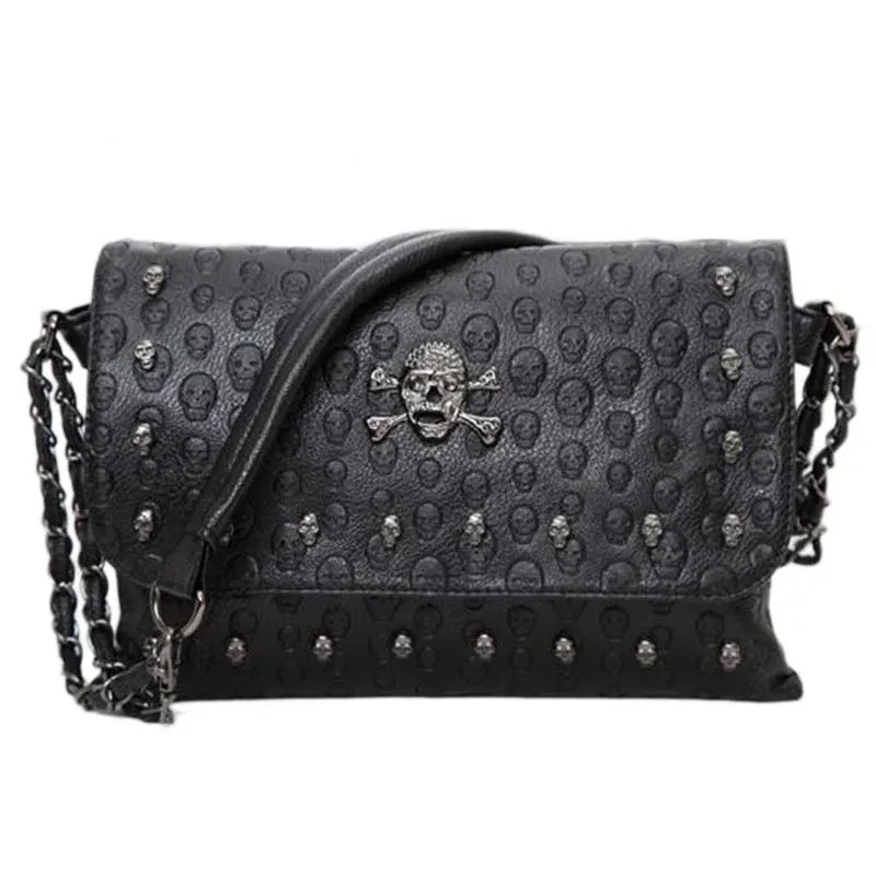 LuxeElegance Vintage Rivet Crossbody