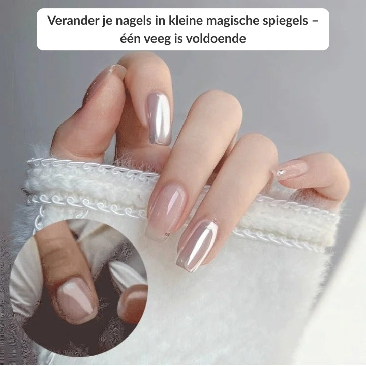 Glamora™ Chrome Poeder – spiegelglans voor elegante nagels