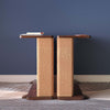 Corner End Table with Cat Scratch Panel