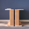 Corner End Table with Cat Scratch Panel