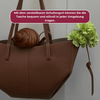 Crossbody Tas van Leder met Dubbelen Handvatten
