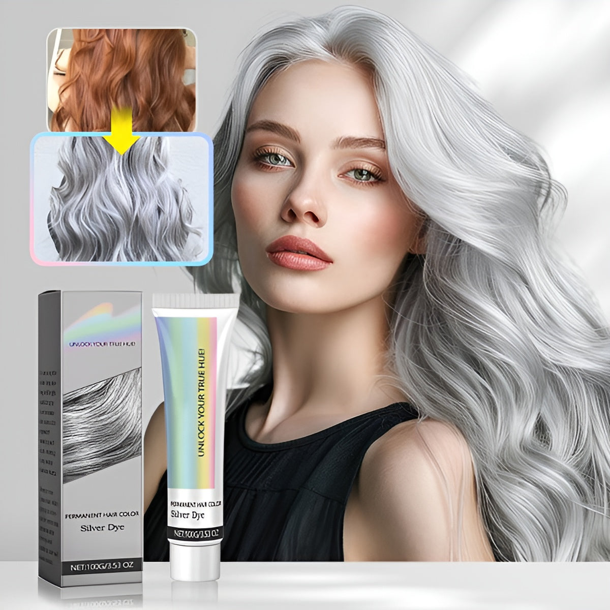 SilverGlow- haarverfcrème smokey grey | 1+1 GRATIS