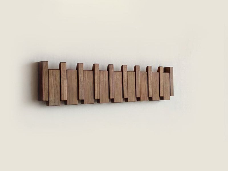 Houten piano kapstok