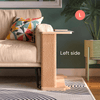 Corner End Table with Cat Scratch Panel