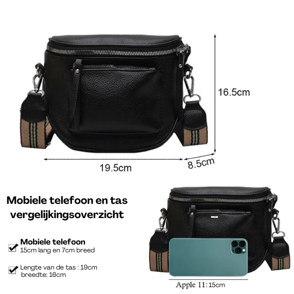 Klassieke elegante leren crossbodytas - Stijlvol en functioneel