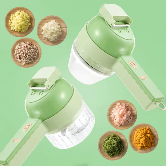 SliceX – 4 in 1 draagbare elektrische groentesnijder | 50% KORTING