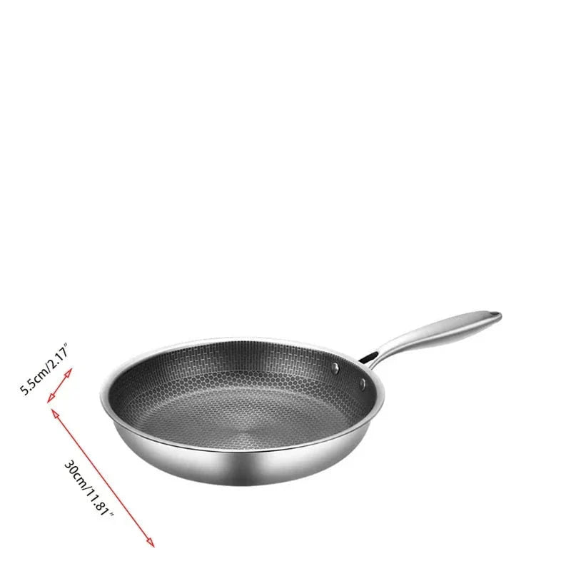Chefaro- Roestvaststalen koekenpan met drie lagen | 50% KORTING