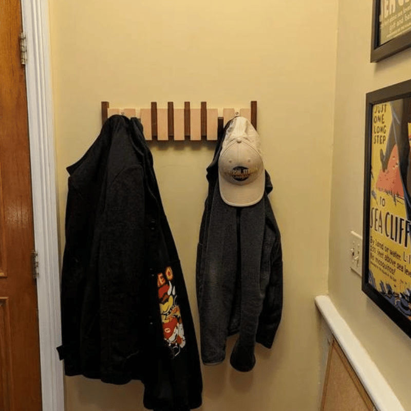 Houten piano kapstok